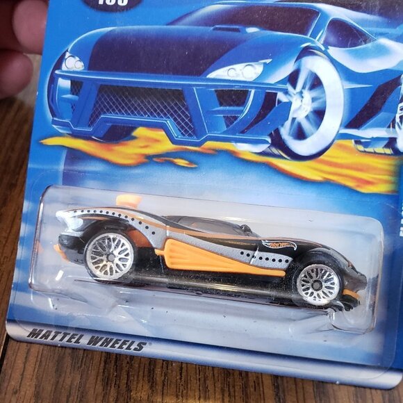 Hot Wheels 2001 Flashfire Black and Orange W/ Chrome Lace Wheels #165 - Picture 3 of 6